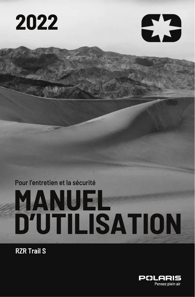 Page n°1 - Manuel utilisateur Polaris RZR Trail S 1000 Premium EPS (2022)