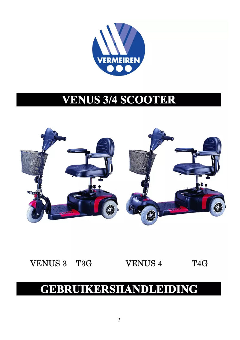 Page 1 of the manual User Manual Vermeiren Venus 4