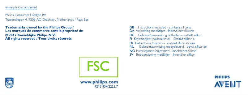 Page 1 de la notice Manuel utilisateur Philips AVENT SCD371