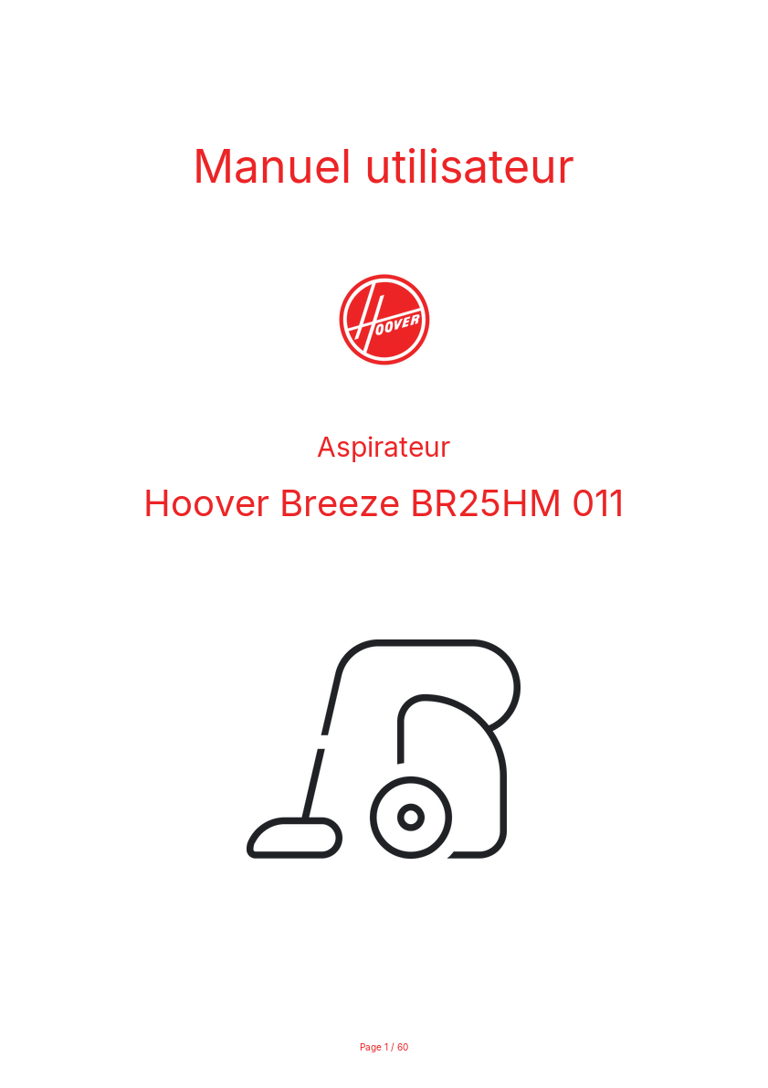 Image de la première page du manuel de l'appareil Breeze BR25HM 011