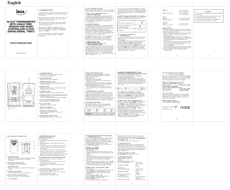 Image de la première page du manuel de l'appareil HTR219