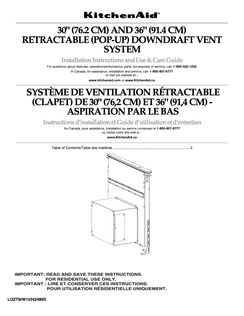 Image de la première page du manuel de l'appareil KXD4636YSS