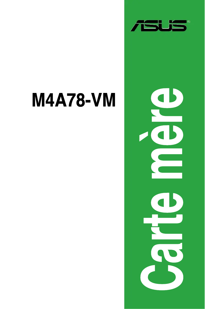 Page 1 de la notice Manuel utilisateur Asus M4A78
