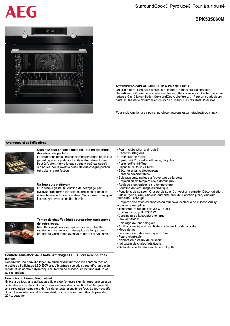Imagen de la primera página del manual del dispositivo BPK535060M