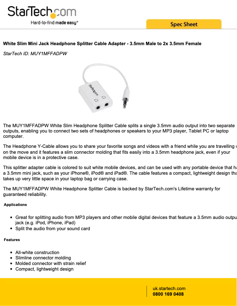 Image de la première page du manuel de l'appareil MUY1MFFADPW