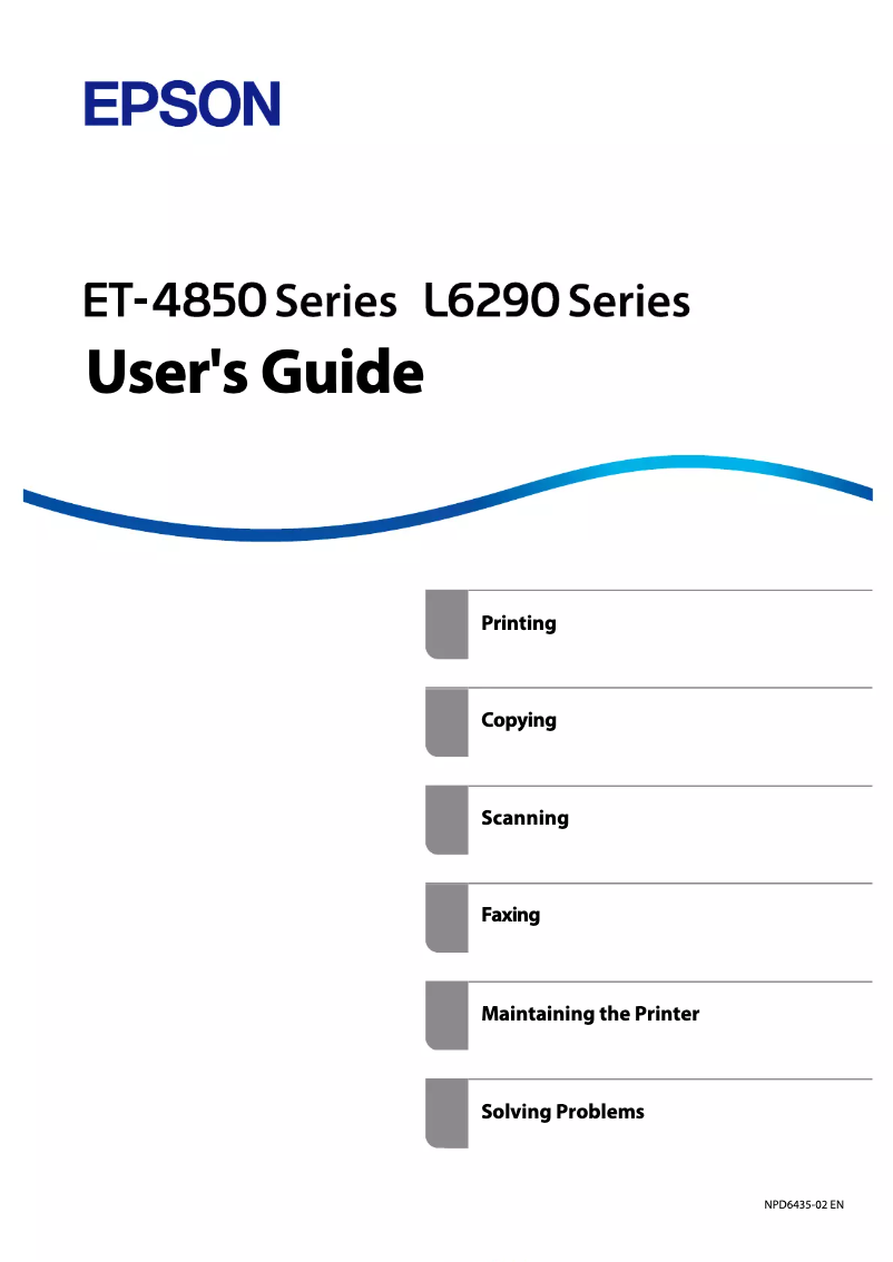 Image de la première page du manuel de l'appareil EcoTank L6298