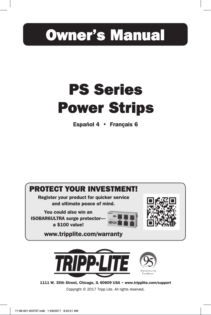 Page 1 de la notice Manuel utilisateur Tripp Lite PS-415-HG