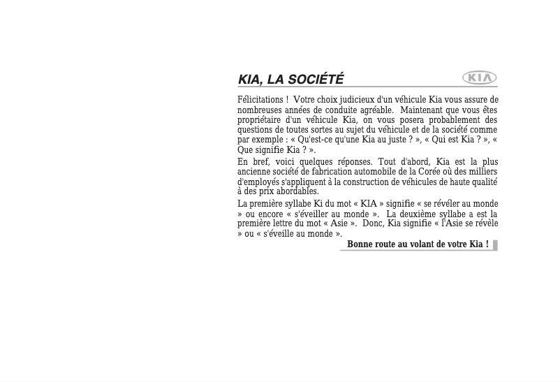 Page n°1 - Manuel utilisateur Kia Magentis (2008)