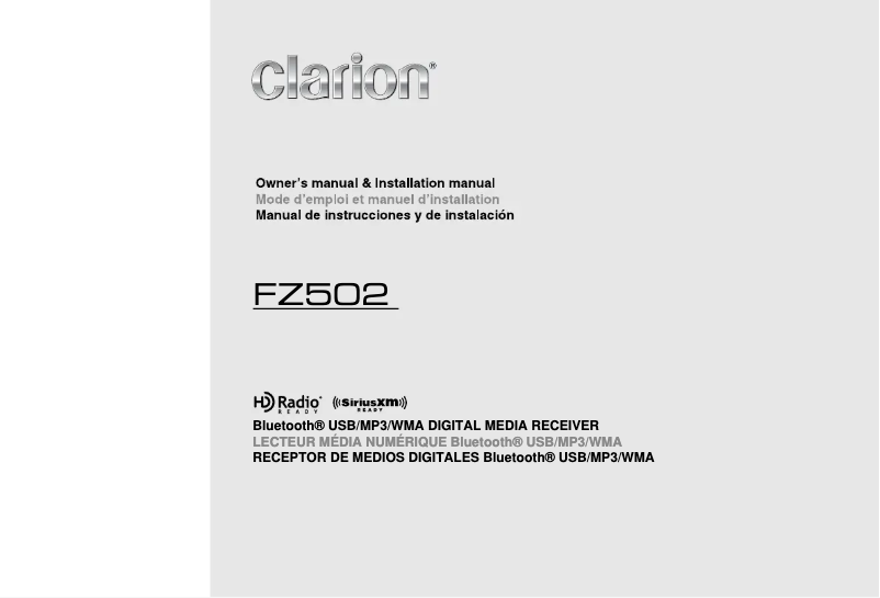 Image de la première page du manuel de l'appareil FZ502