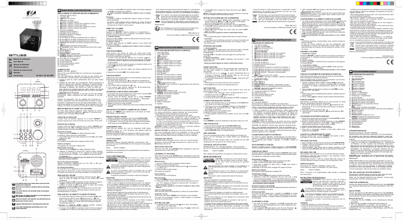 Page n°1 - Manuel utilisateur Muse M-189 PMR