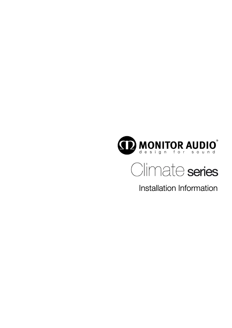 Page 1 de la notice Manuel utilisateur Monitor Audio Climate 60-T2