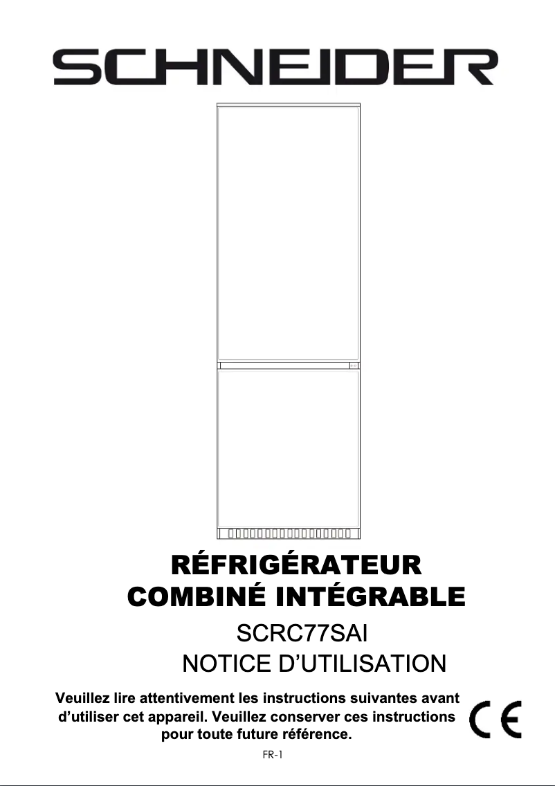 Image de la première page du manuel de l'appareil SCRC77SAI