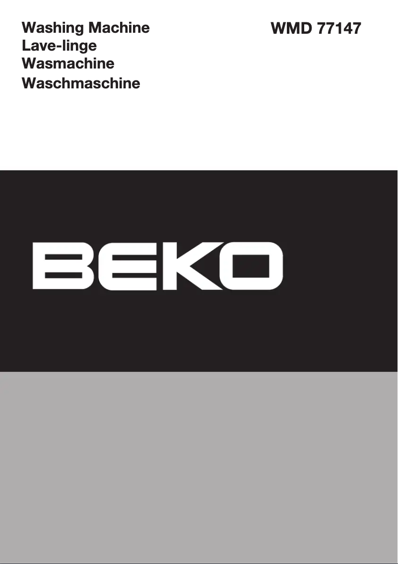 Page 1 de la notice Manuel utilisateur Beko WMD 77147