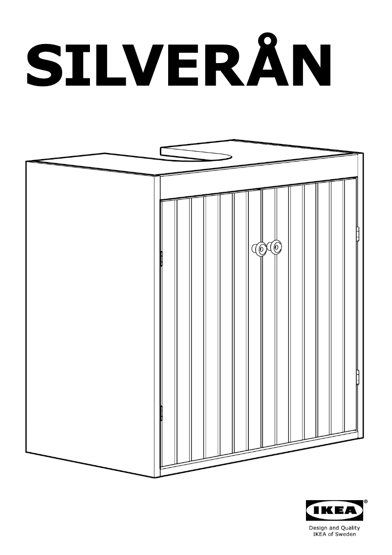 Page 1 of the manual Instruction Manual Ikea SILVERAN