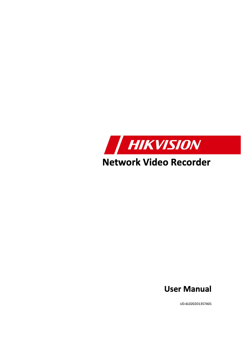 Page n°1 - Manuel utilisateur Hikvision DS-9664NI-ST
