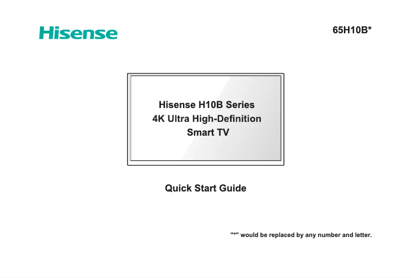 Page 1 de la notice Manuel utilisateur Hisense 65H10B