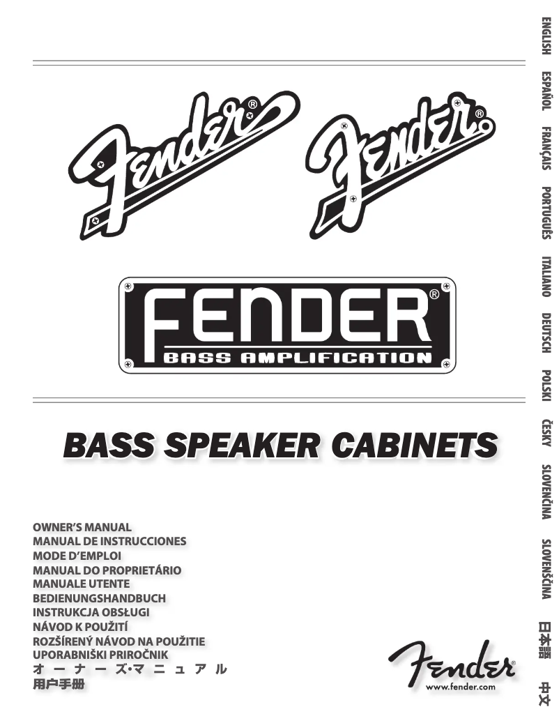 Page n°1 - Manuel utilisateur Fender Bassman 610 Neo