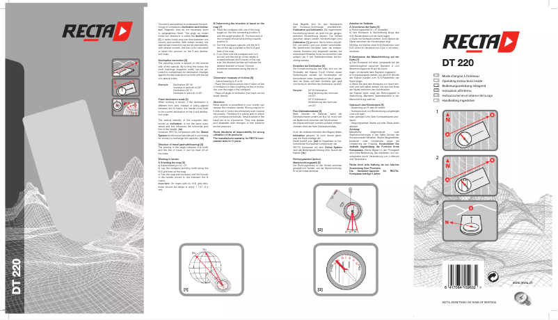 Page 1 de la notice Manuel utilisateur Recta DT-220