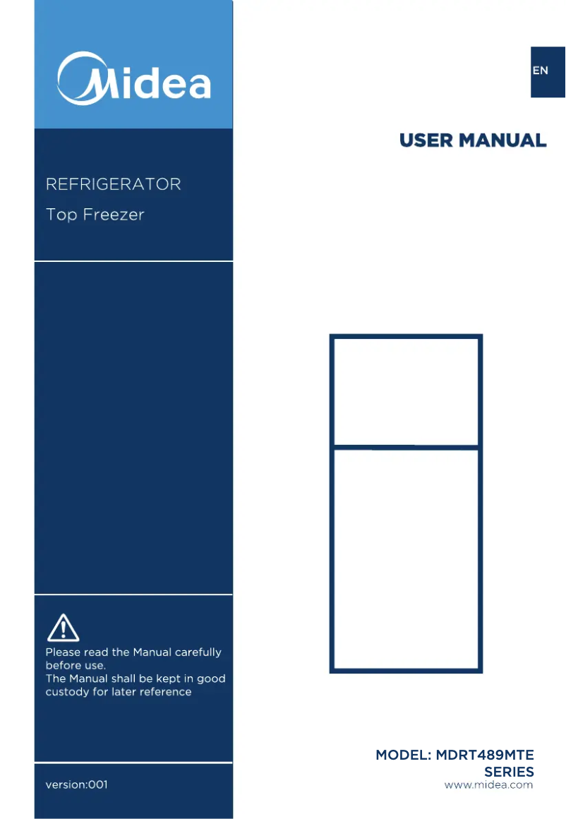 Page n°1 - Manuel utilisateur Midea MDRT489MTE46