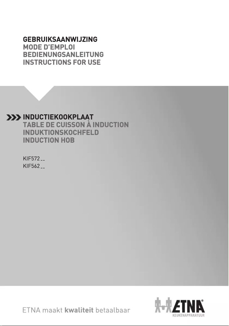 Page n°1 - Manuel utilisateur Etna KIF572ZT