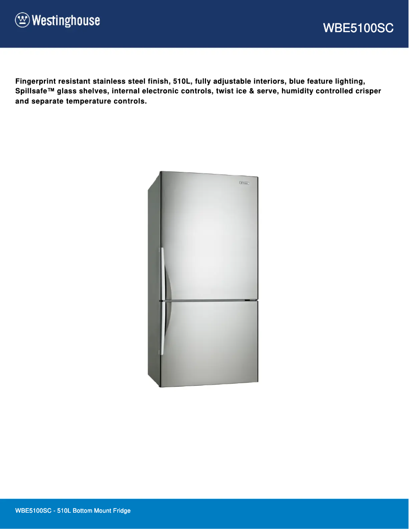 Imagen de la primera página del manual del dispositivo WBE5100SC