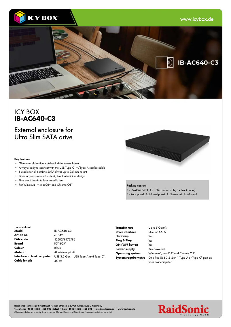 Image de la première page du manuel de l'appareil IB-AC640-C3