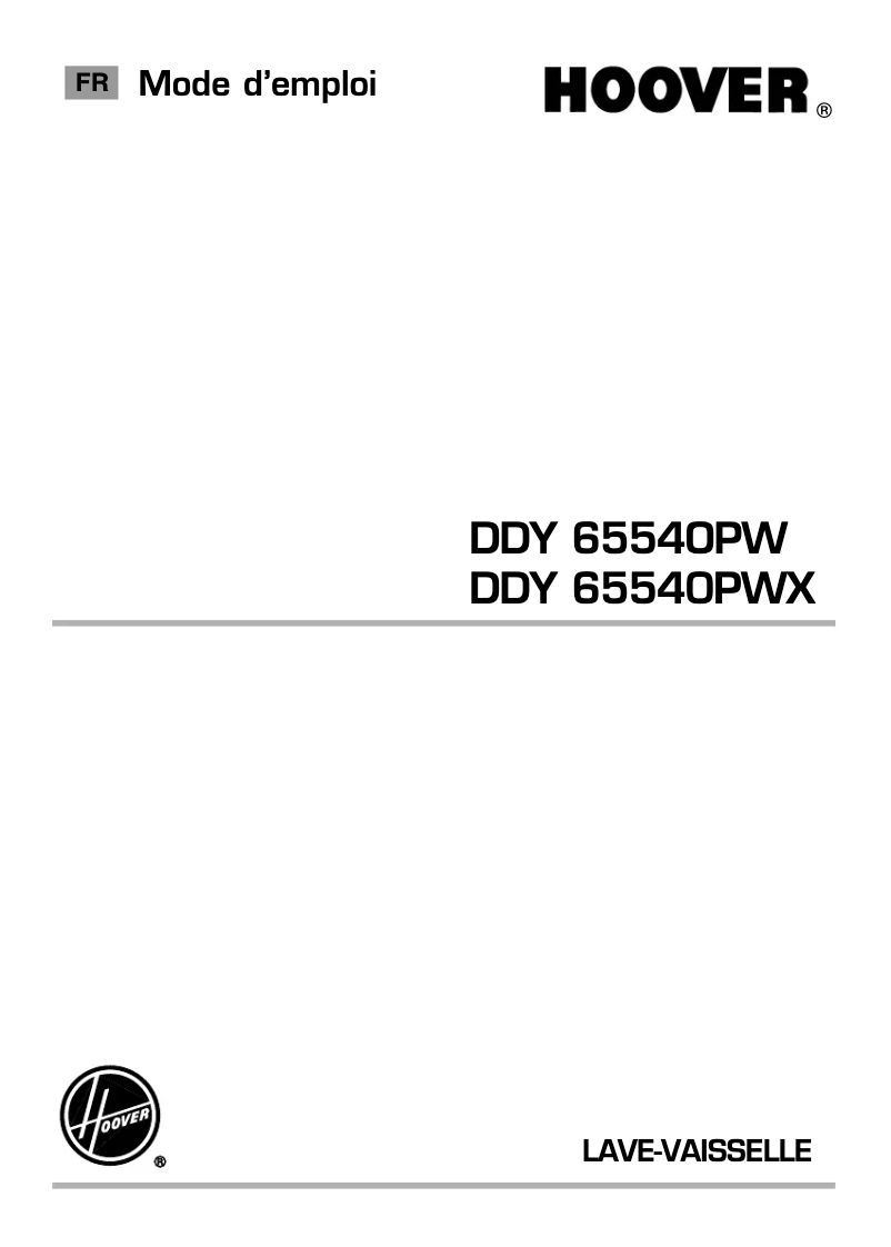 Image de la première page du manuel de l'appareil DDY 65540PW-47