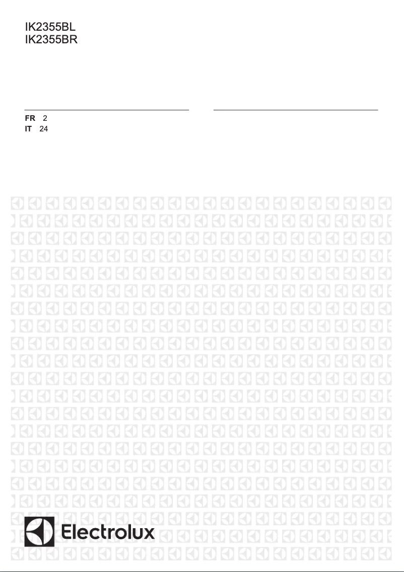 Page n°1 - Manuel utilisateur Electrolux IK2355BR