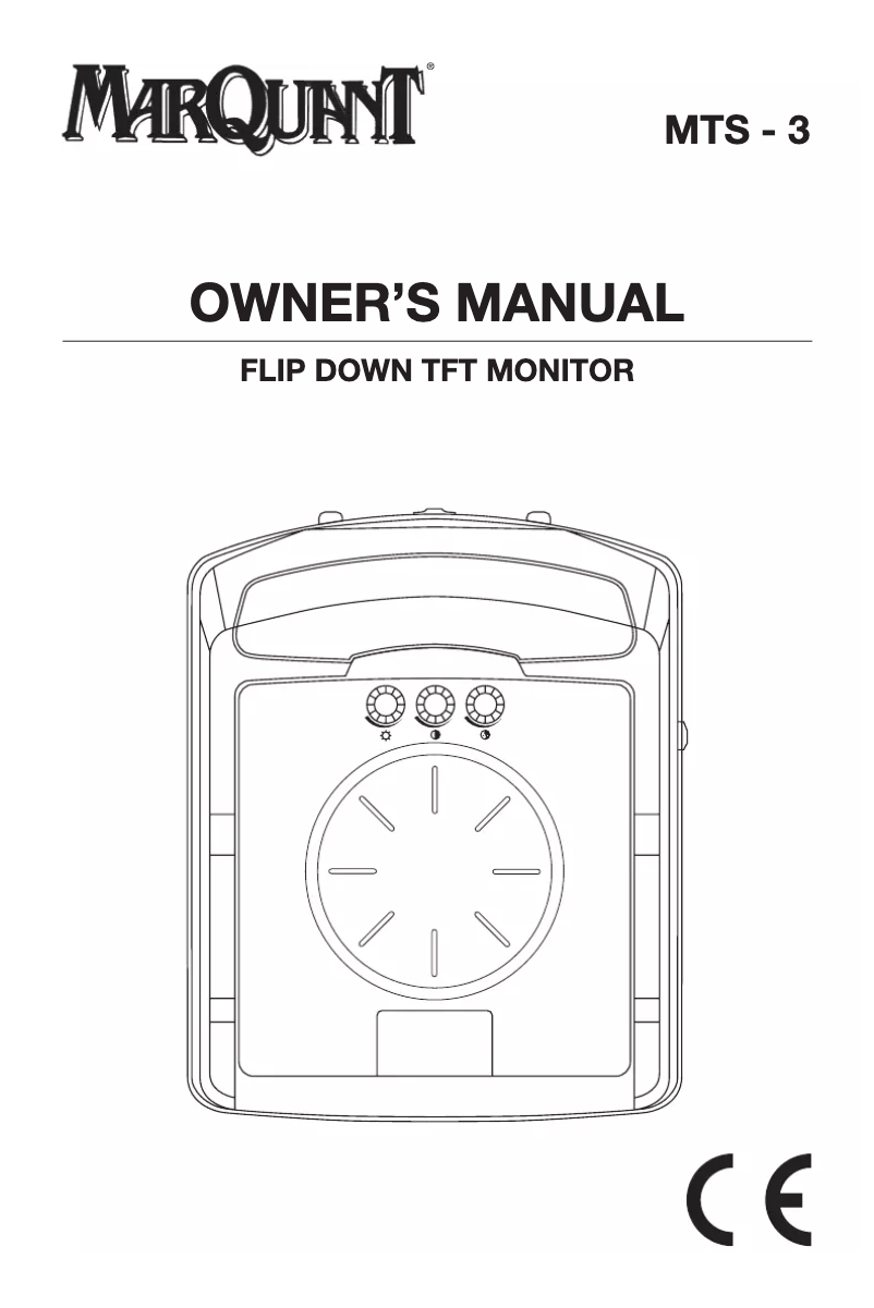 Page n°1 - Manuel utilisateur Marquant MTS3