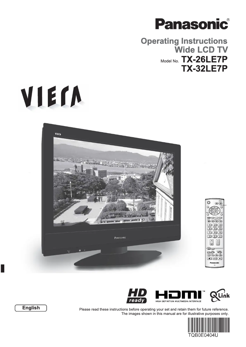 Page 1 de la notice Manuel utilisateur Panasonic Viera TX-26LE7P