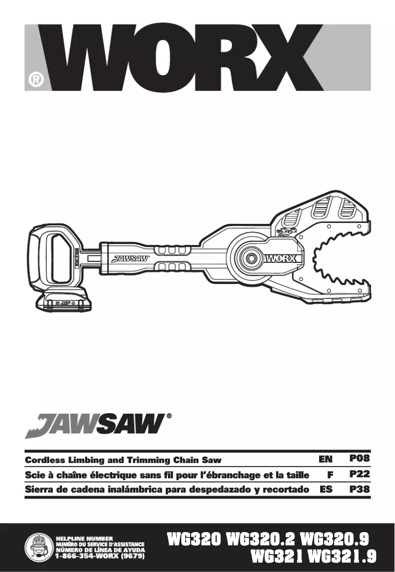 Page n°1 - Manuel utilisateur Worx JawSaw WG321