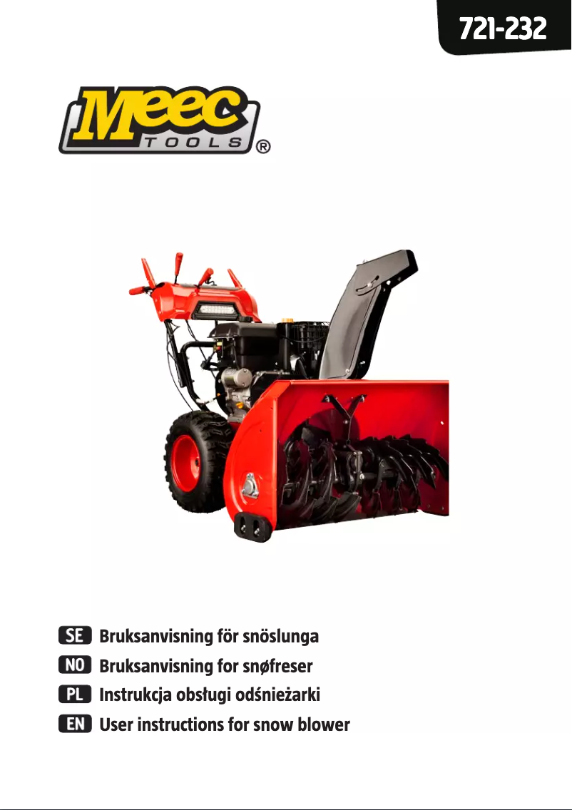 Page 1 de la notice Manuel utilisateur Meec Tools 721-232