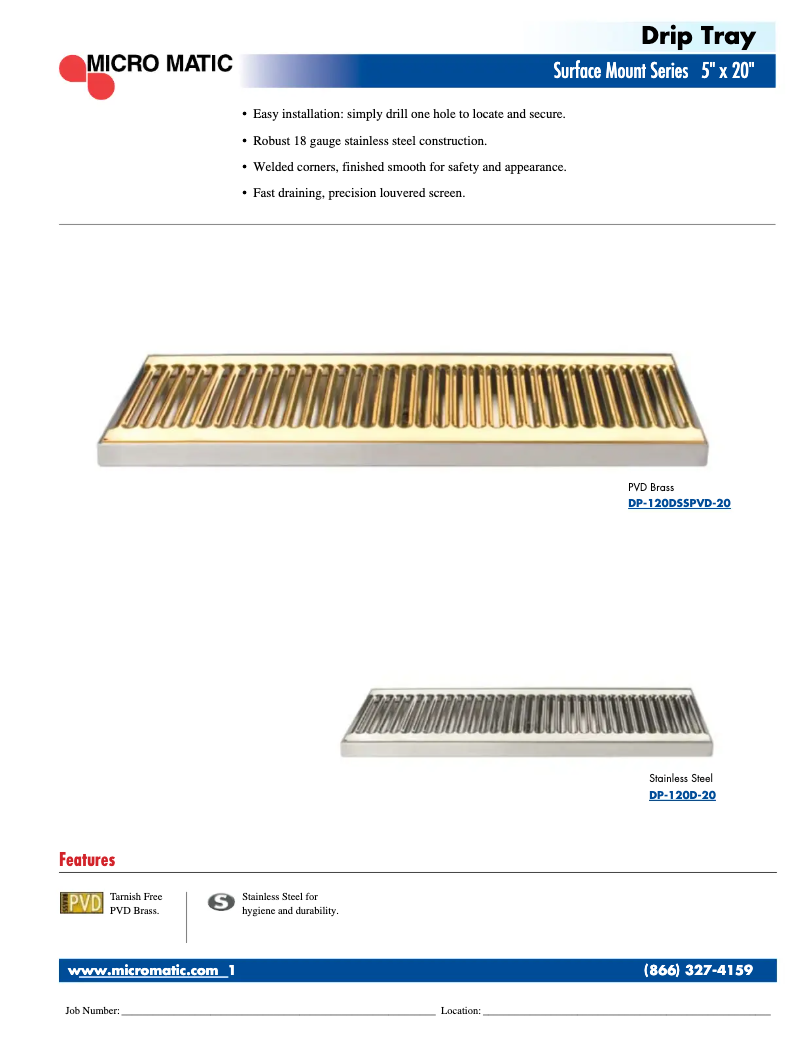 Página 1 del manual Manual de usuario Micro Matic DP-120D-20