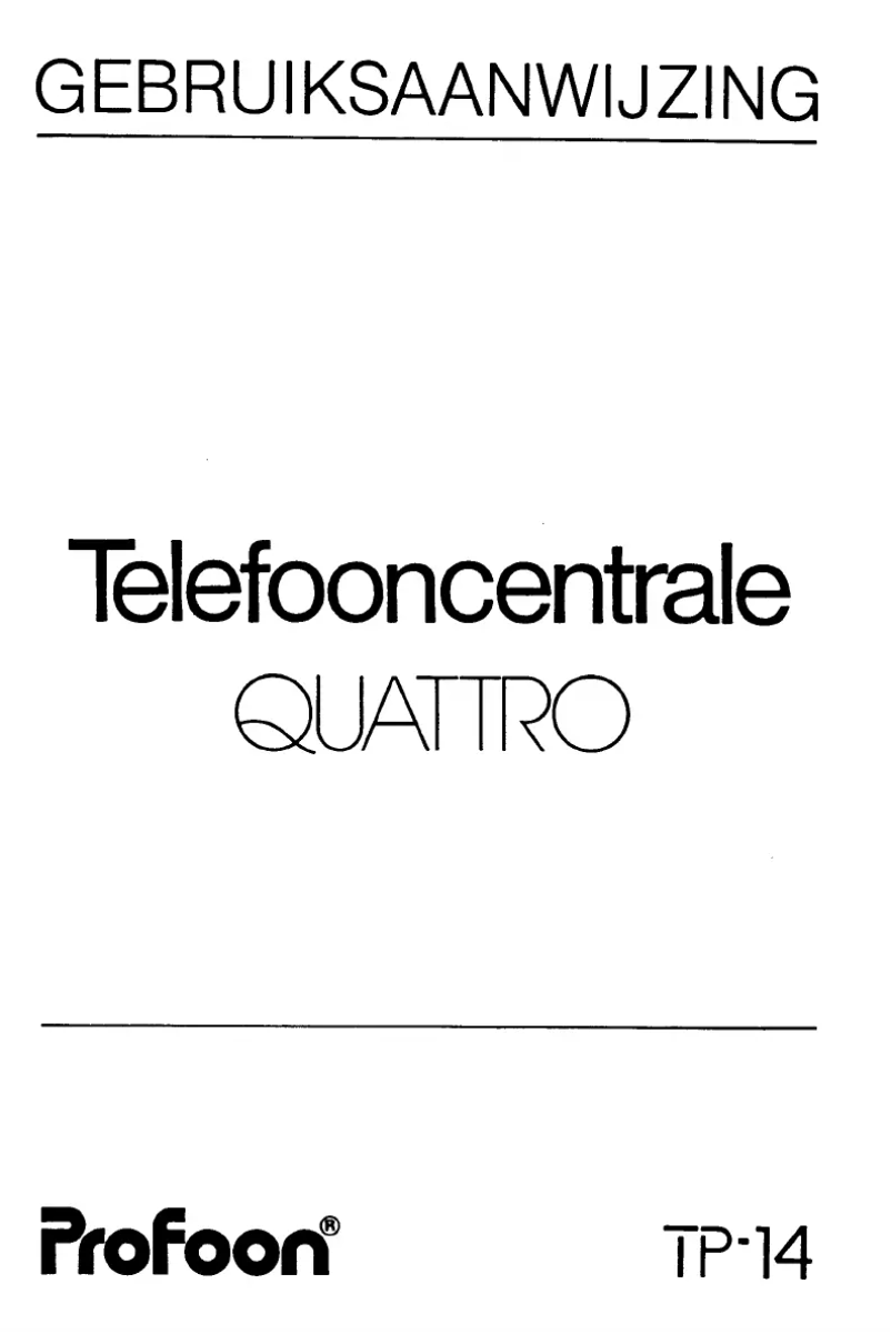 Image de la première page du manuel de l'appareil TP-14