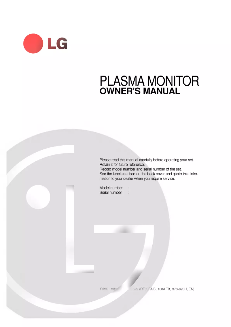 Page 1 de la notice Manuel utilisateur LG MZ-50PZ92