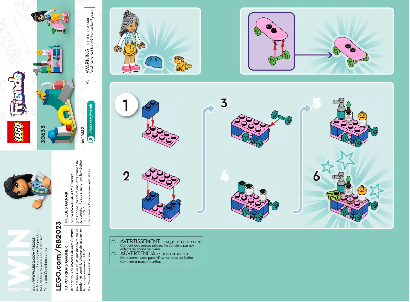 Page 1 de la notice Consignes visuelles Lego Friends 30633