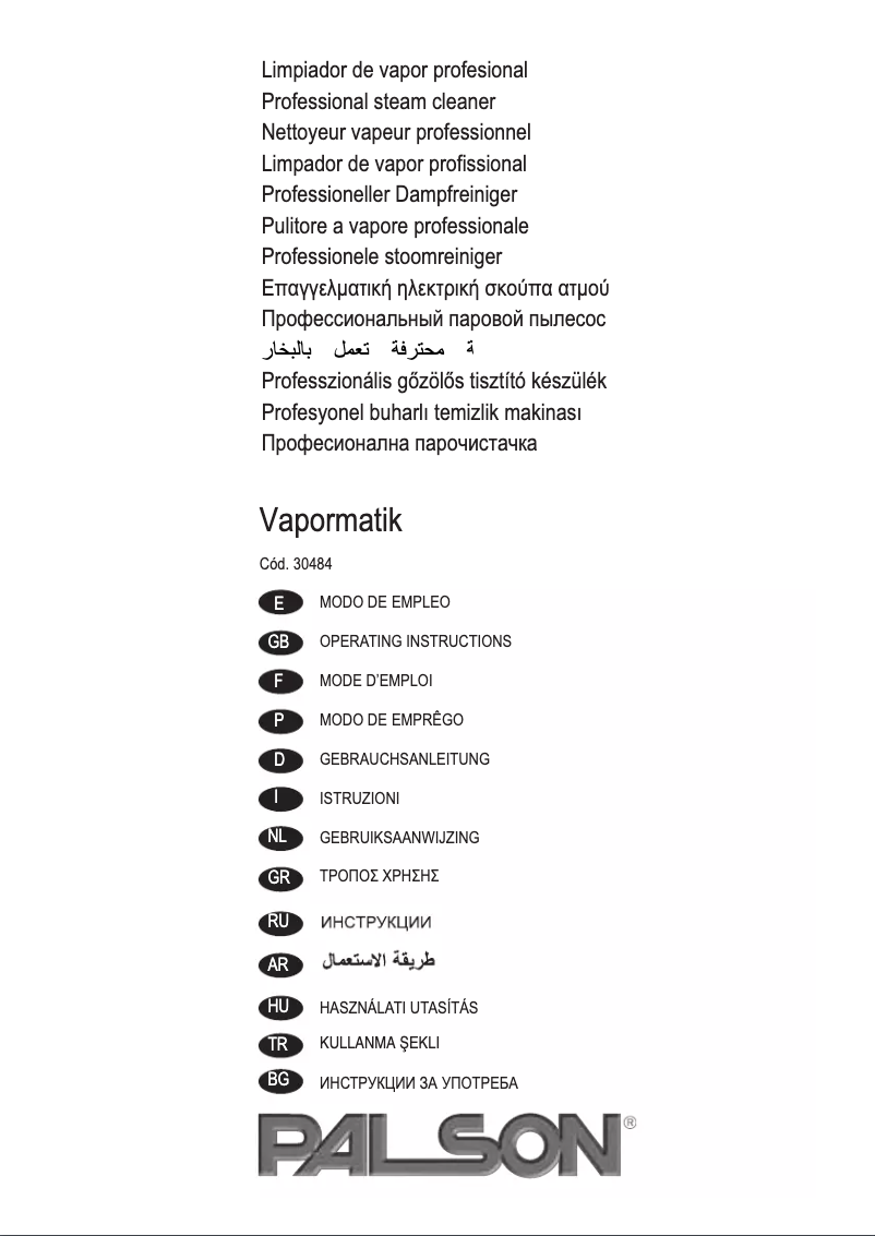 Page n°1 - Manuel utilisateur Palson 30484