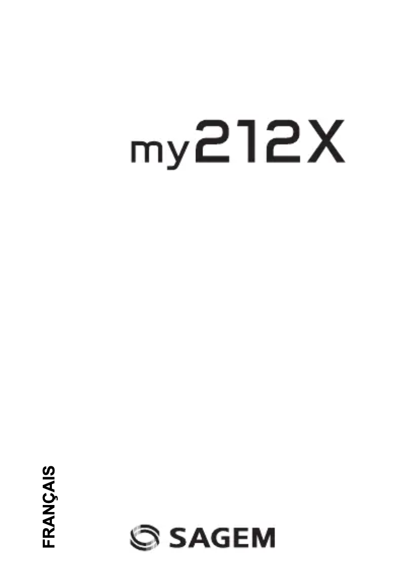Page n°1 - Manuel utilisateur Sagem my212x