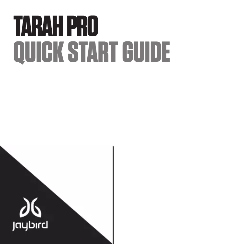 Page 1 de la notice Manuel utilisateur JayBird Tarah Pro