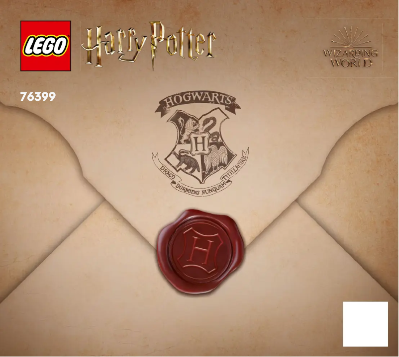 Page 1 de la notice Consignes visuelles Lego Harry Potter 76399