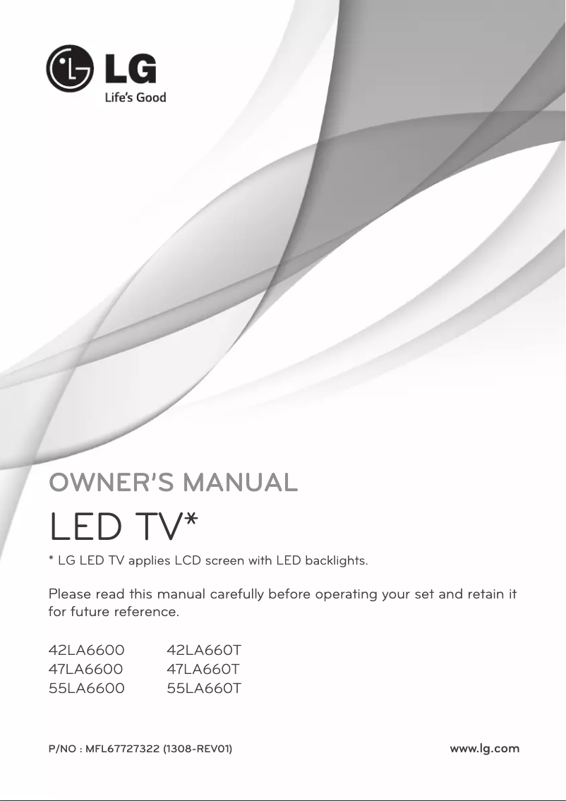 Page 1 de la notice Manuel utilisateur LG 55LA660T