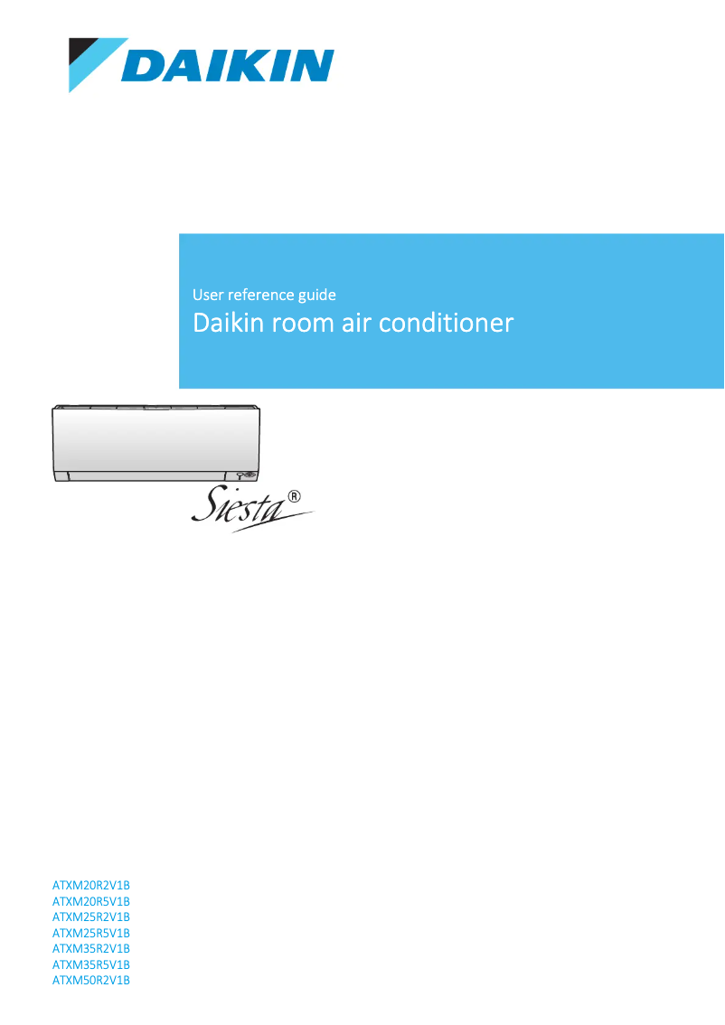 Page 1 de la notice Manuel utilisateur Daikin ATXM20R5V1B