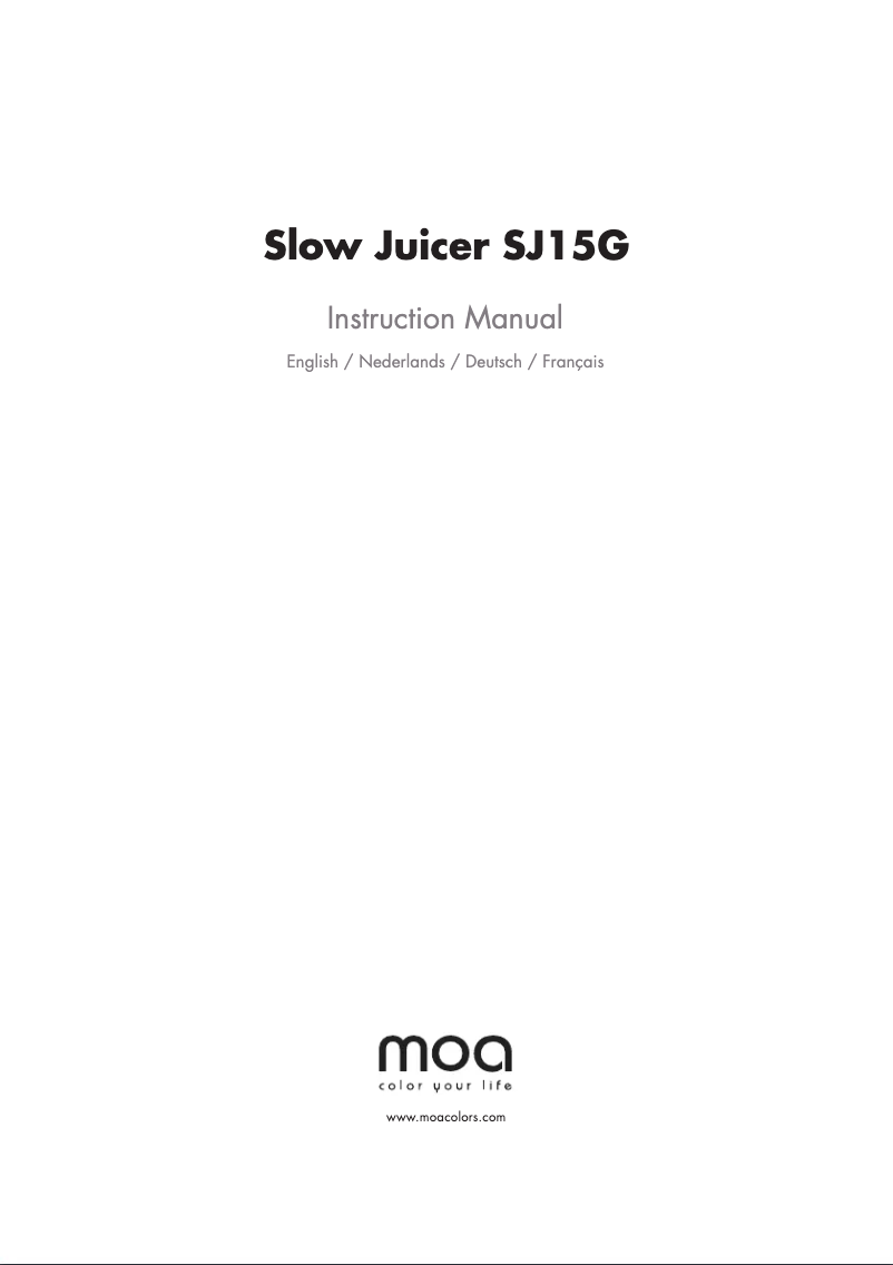 Page n°1 - Manuel utilisateur Moa SJ15G