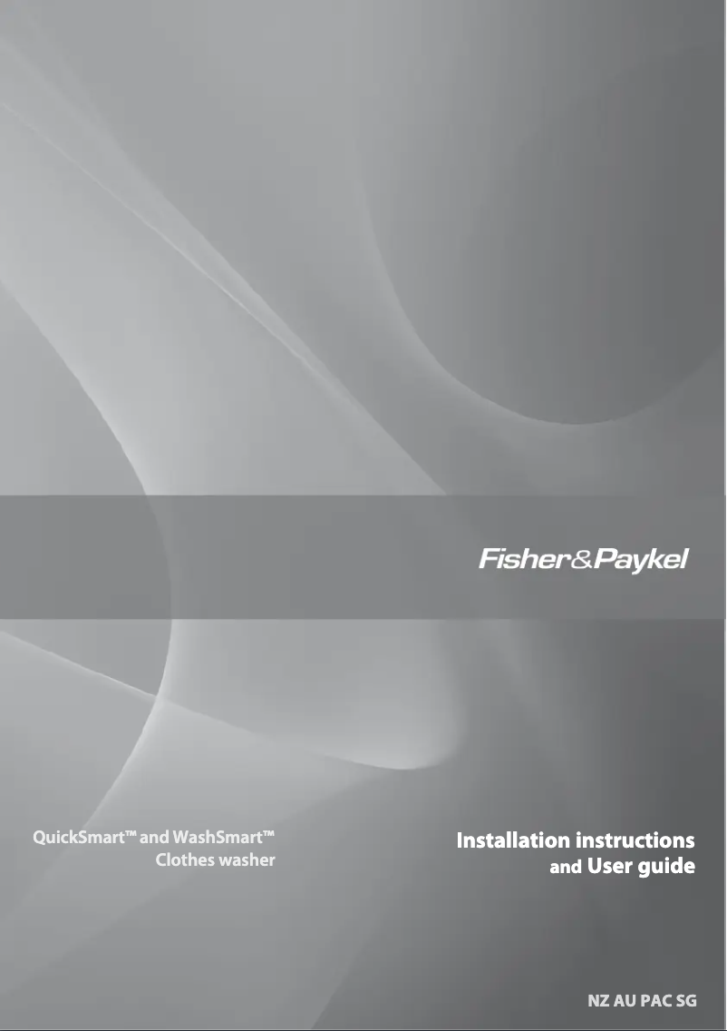 Page n°1 - Manuel utilisateur Fisher & Paykel WA55T56GW1 WashSmart