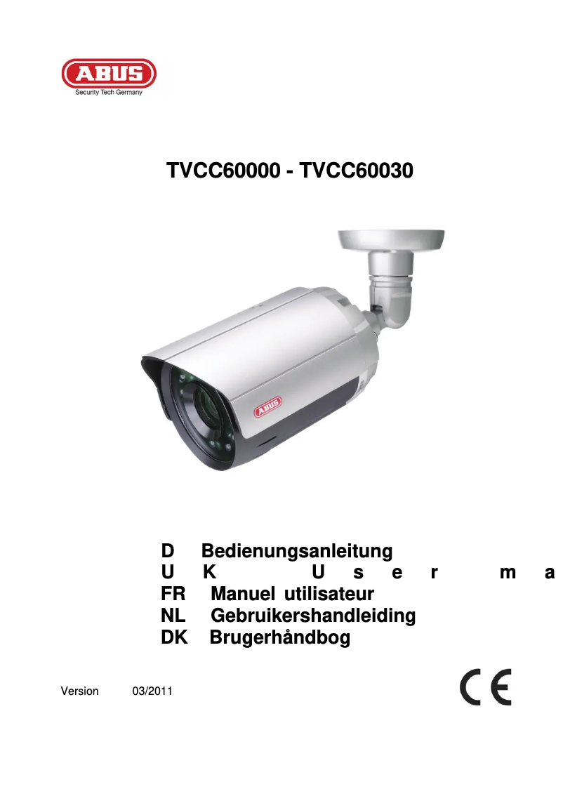 Page n°1 - Manuel utilisateur Abus TVCC60030