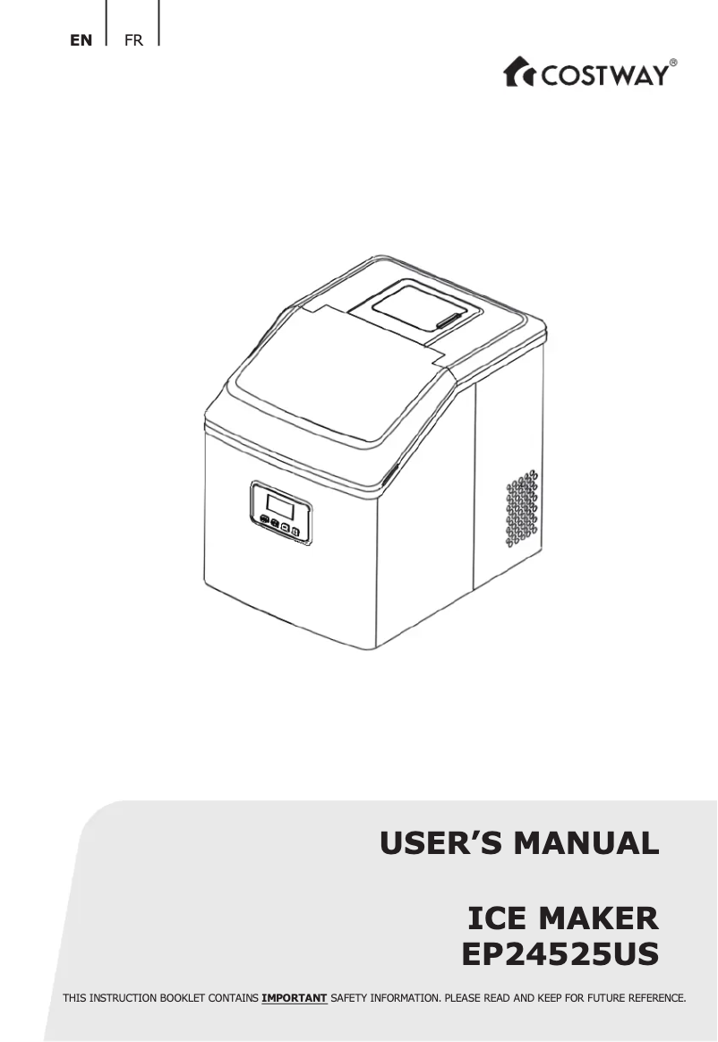 Page 1 de la notice Manuel utilisateur Costway EP24525US