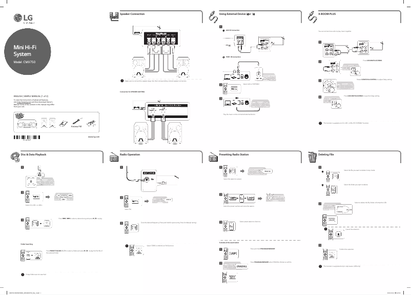 Página 1 del manual Guía de instalación LG CM9750
