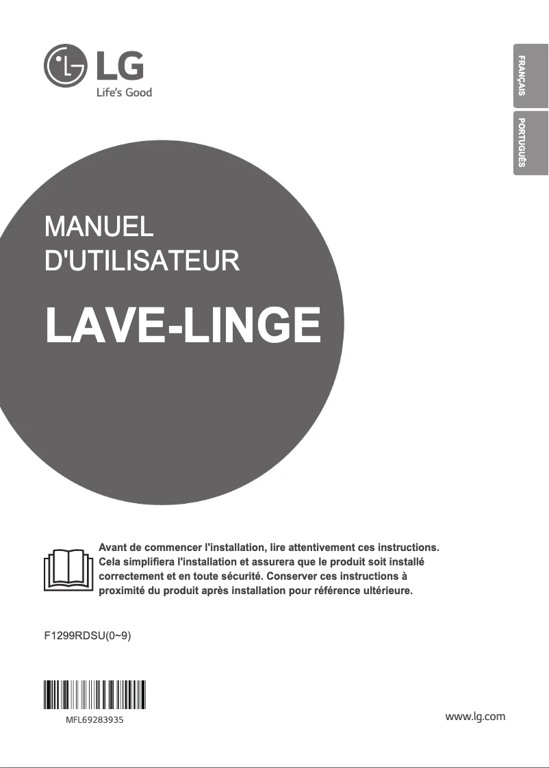 Page n°1 - Manuel utilisateur LG F1299RDSU7