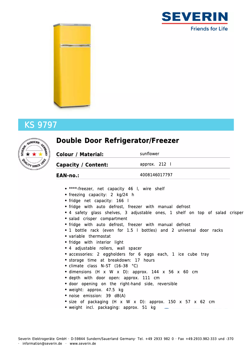 Image de la première page du manuel de l'appareil KS 9797