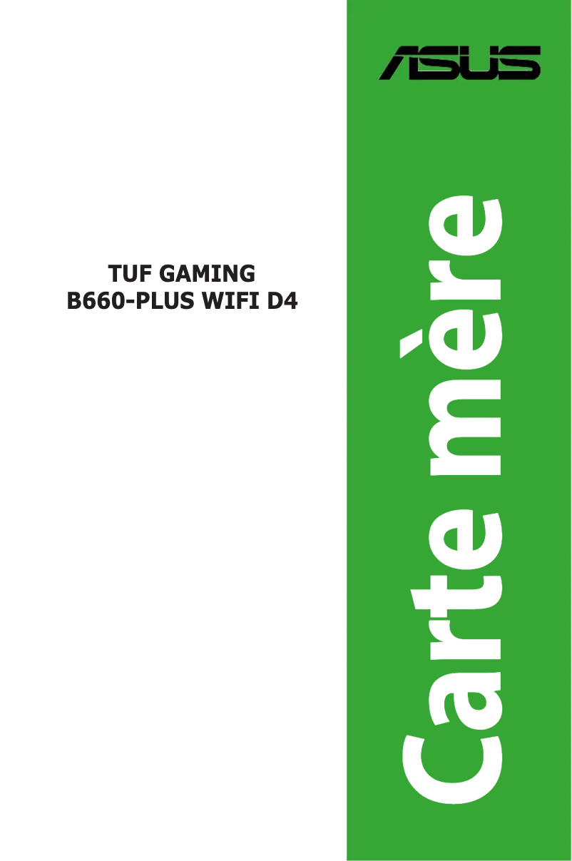 Image de la première page du manuel de l'appareil TUF Gaming B660-Plus WiFi D4
